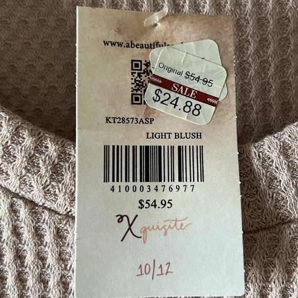 Long sleeve Thermal Babydoll Top - 2X - new with tags - Picture 8 of 8